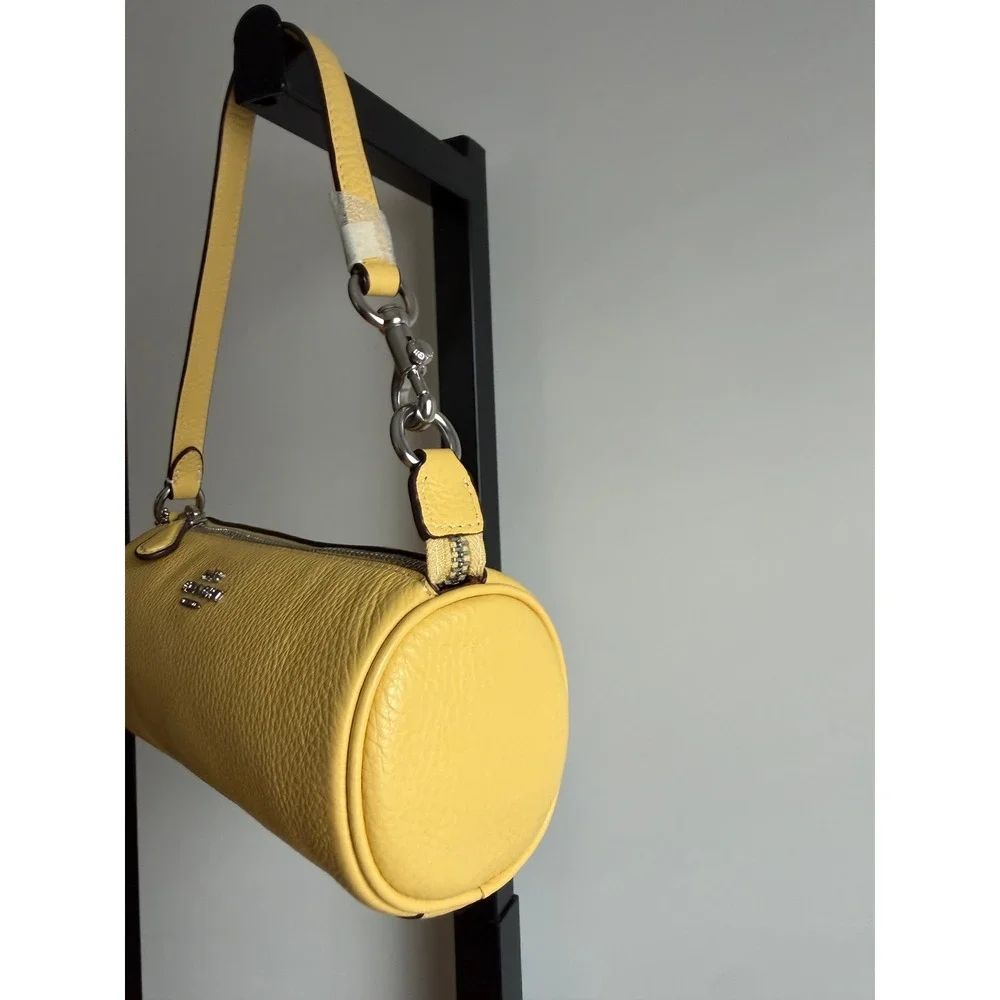 Coach Nolita Pebbled Leather Barrel Bag – Retro Yellow - Picture 6 of 11